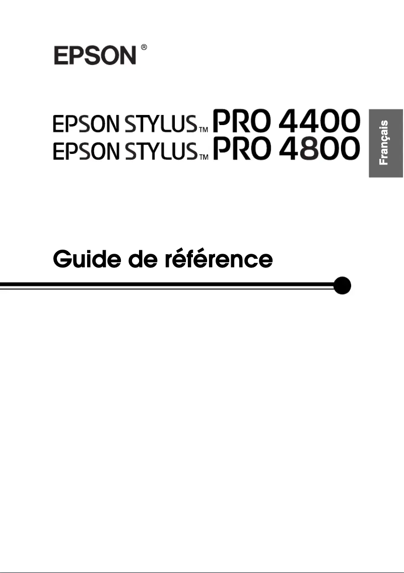 Image de la première page du manuel de l'appareil Stylus Pro 4400