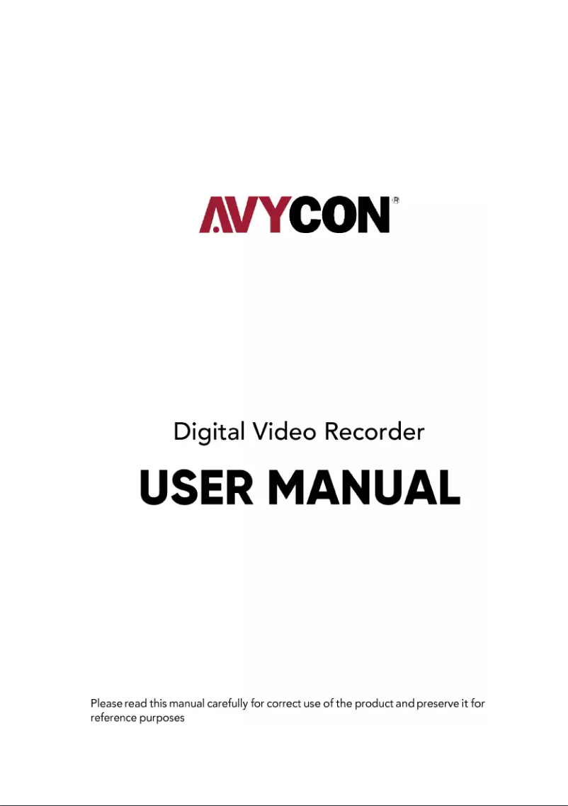 Page n°1 - Manuel utilisateur Avycon AVR-TS516C