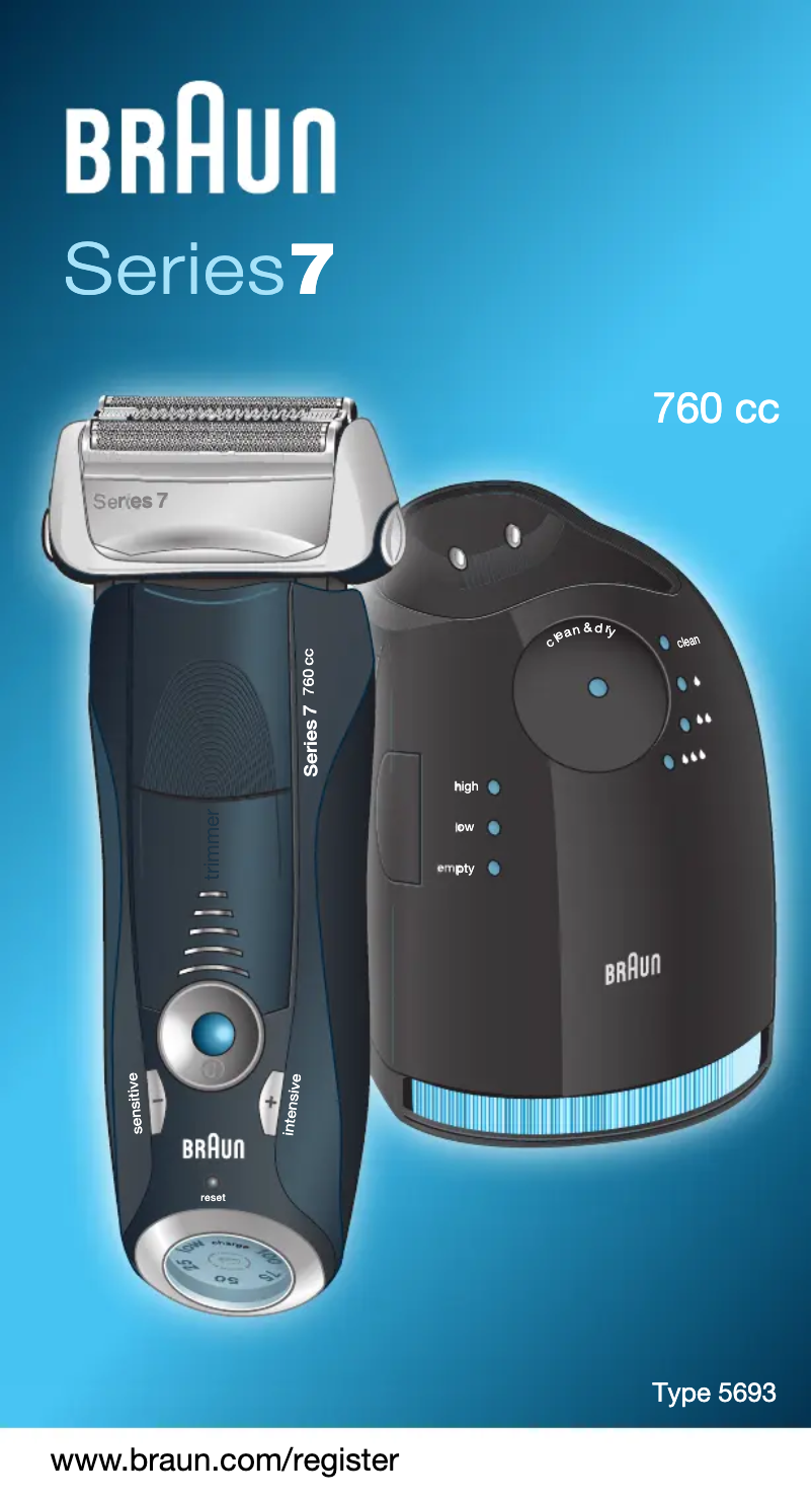 Page 1 de la notice Manuel utilisateur Braun Series 7 760cc-6