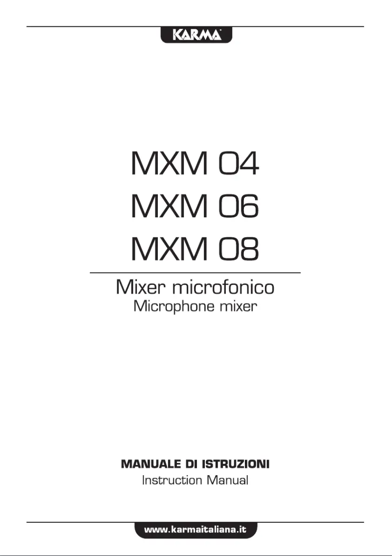 Image de la première page du manuel de l'appareil MXM 04