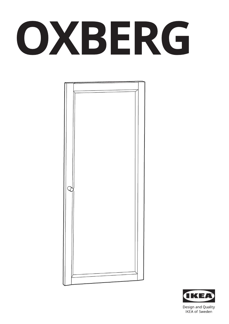 Página 1 del manual Manual de usuario Ikea OXBERG 502.755.96