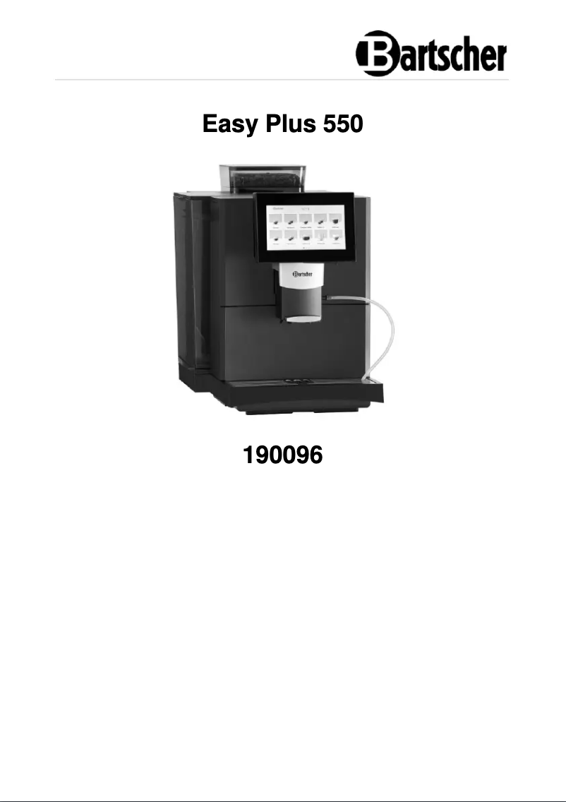 Page 1 de la notice Manuel utilisateur Bartscher Easy Plus 550