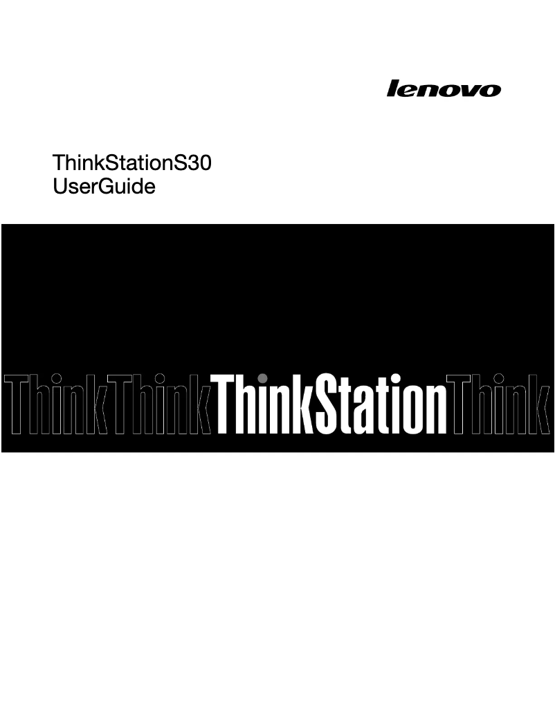 Page 1 de la notice Manuel utilisateur Lenovo ThinkStation S30