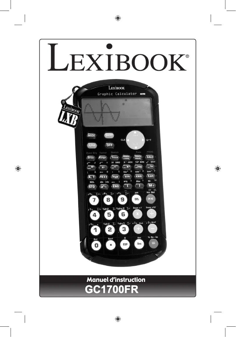 Page 1 de la notice Manuel utilisateur Lexibook GC1700