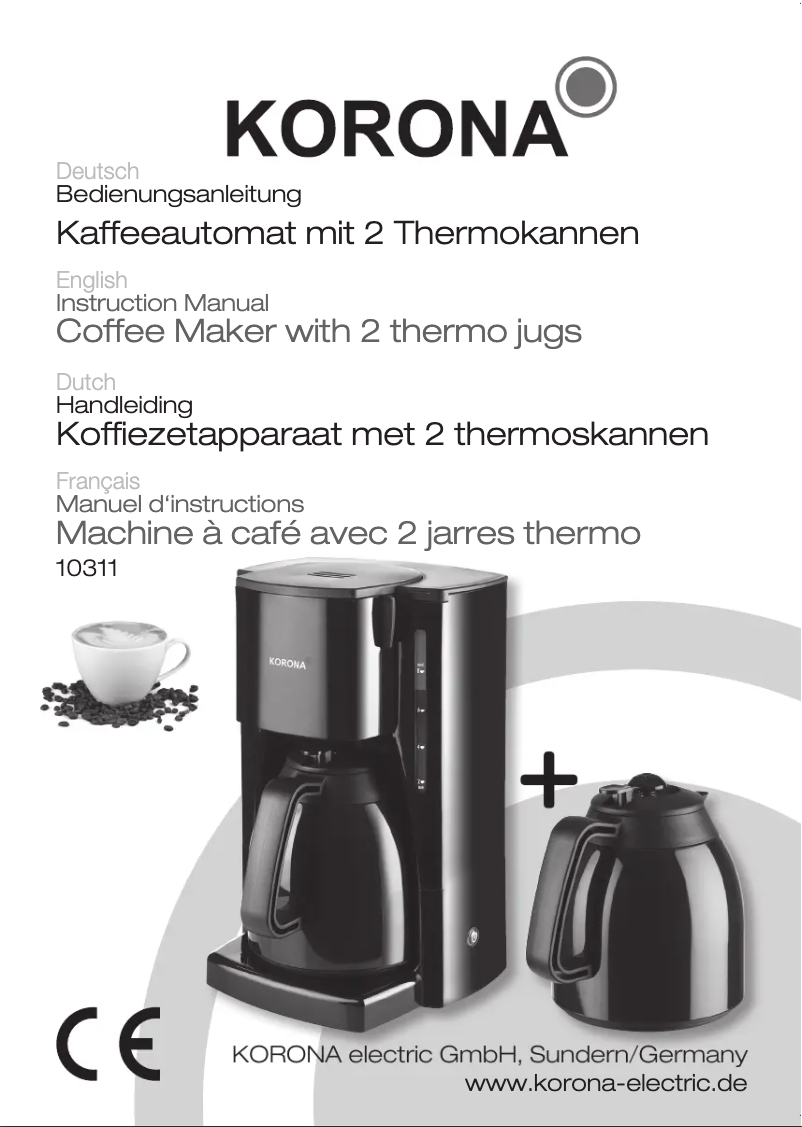 Page 1 de la notice Manuel utilisateur Korona 10311