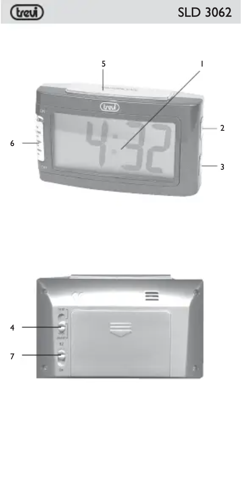 Page 1 de la notice Manuel utilisateur Trevi SLD 3062