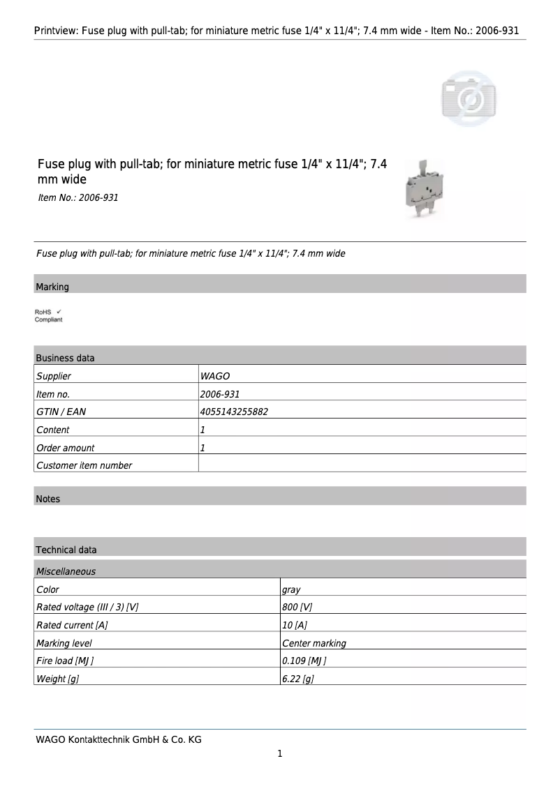 Image de la première page du manuel de l'appareil 2006-931