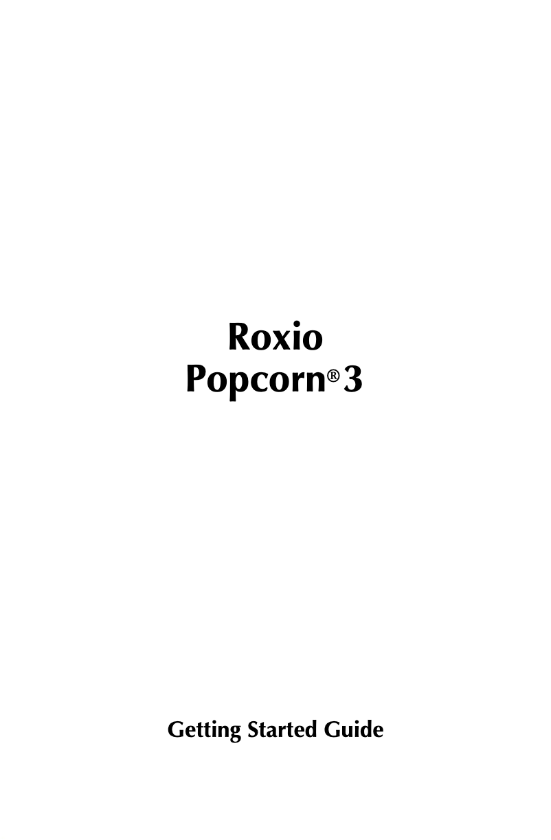 Image de la première page du manuel de l'appareil Popcorn 3