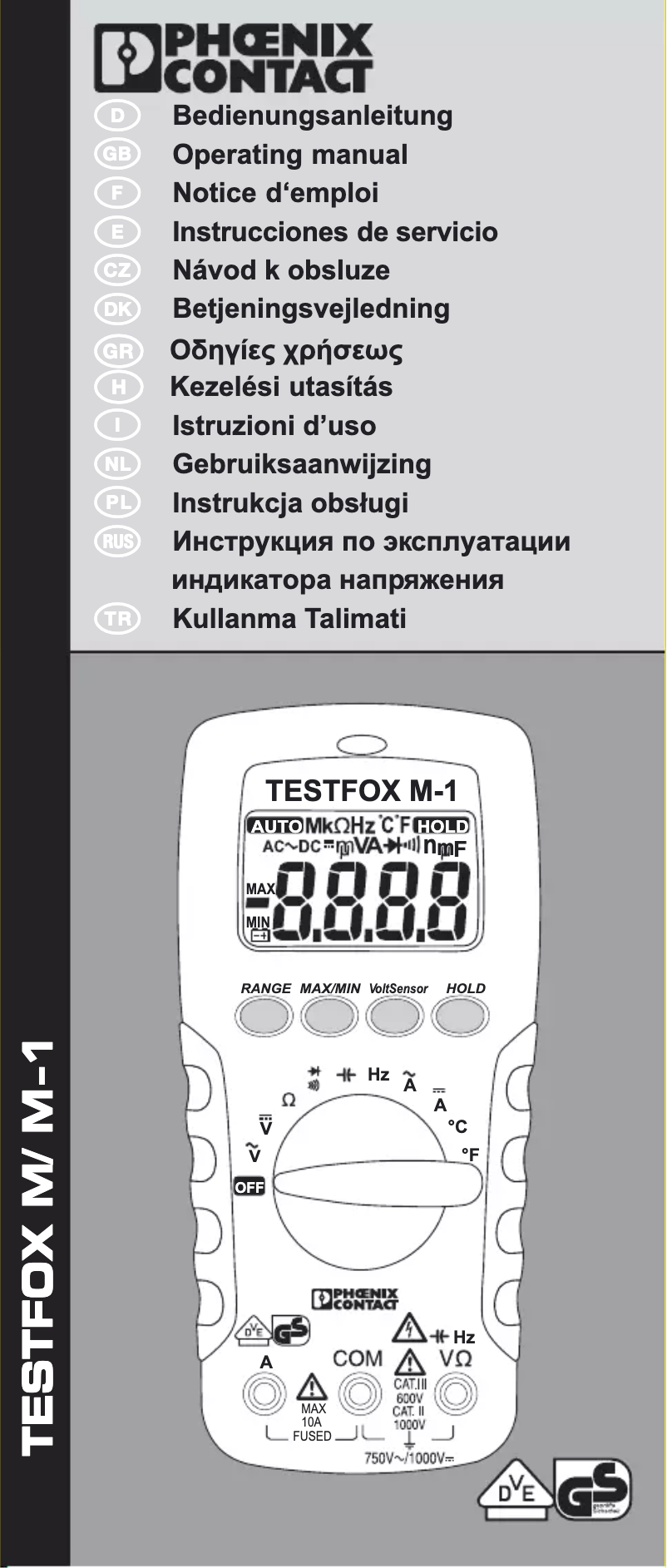 Page 1 de la notice Manuel utilisateur Phoenix Contact TESTFOX M-1