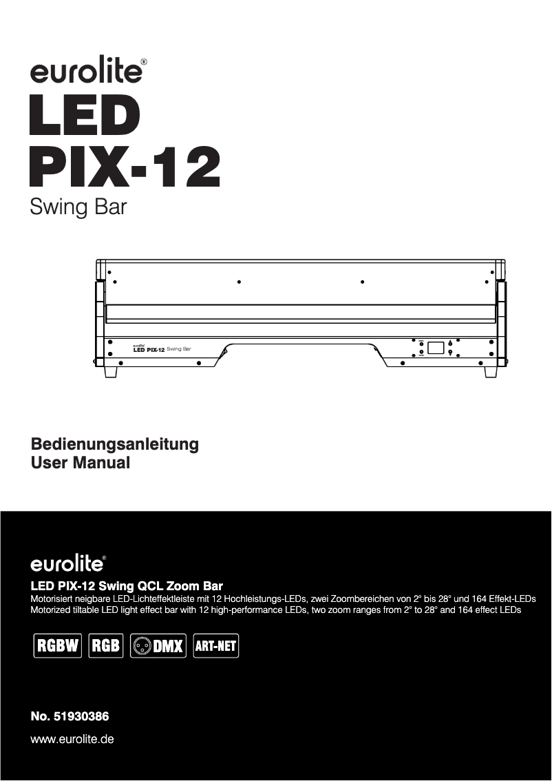 First page image of the manual for LED PIX-12