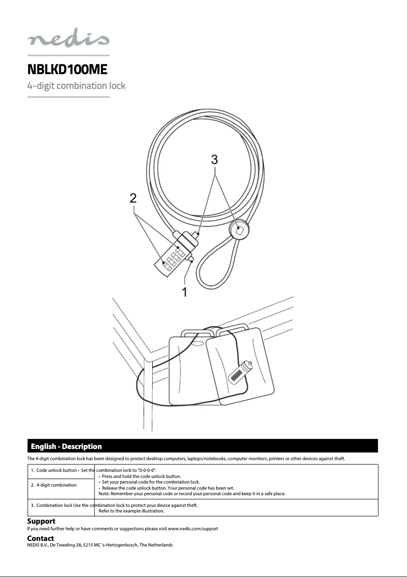 Image de la première page du manuel de l'appareil NBLKD100ME