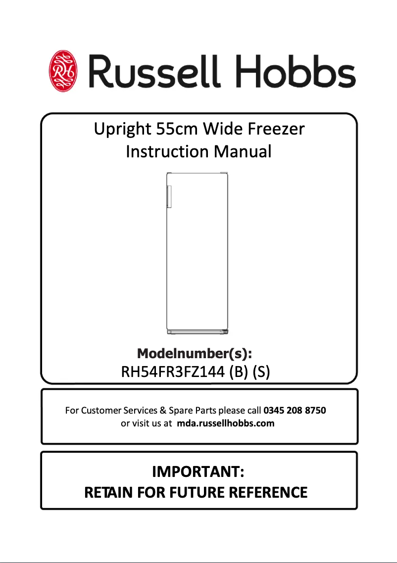 Page 1 de la notice Manuel utilisateur Russell Hobbs RH54FR3FZ144B