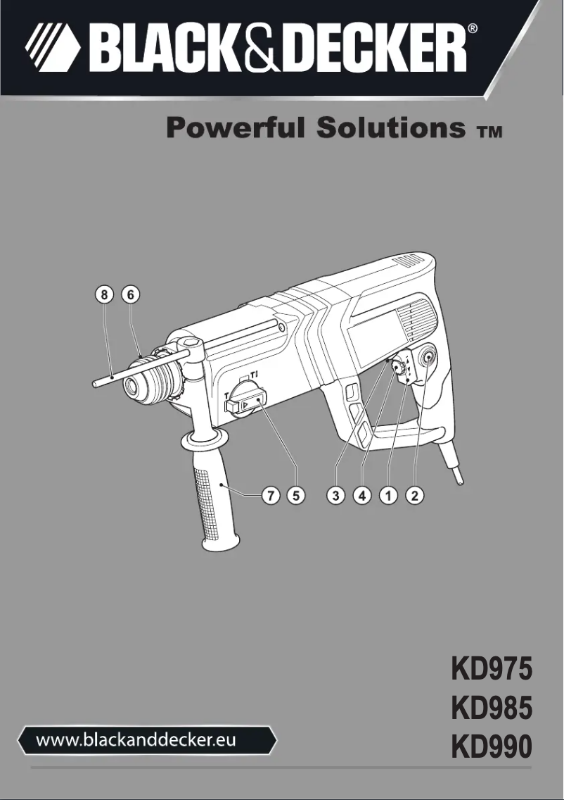 Page 1 de la notice Manuel utilisateur Black & Decker KD985KA