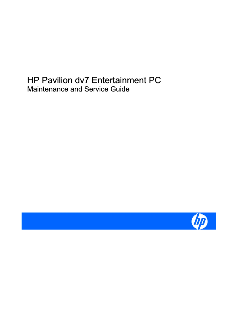 Page 1 de la notice Manuel utilisateur HP Pavilion dv7-2110eg