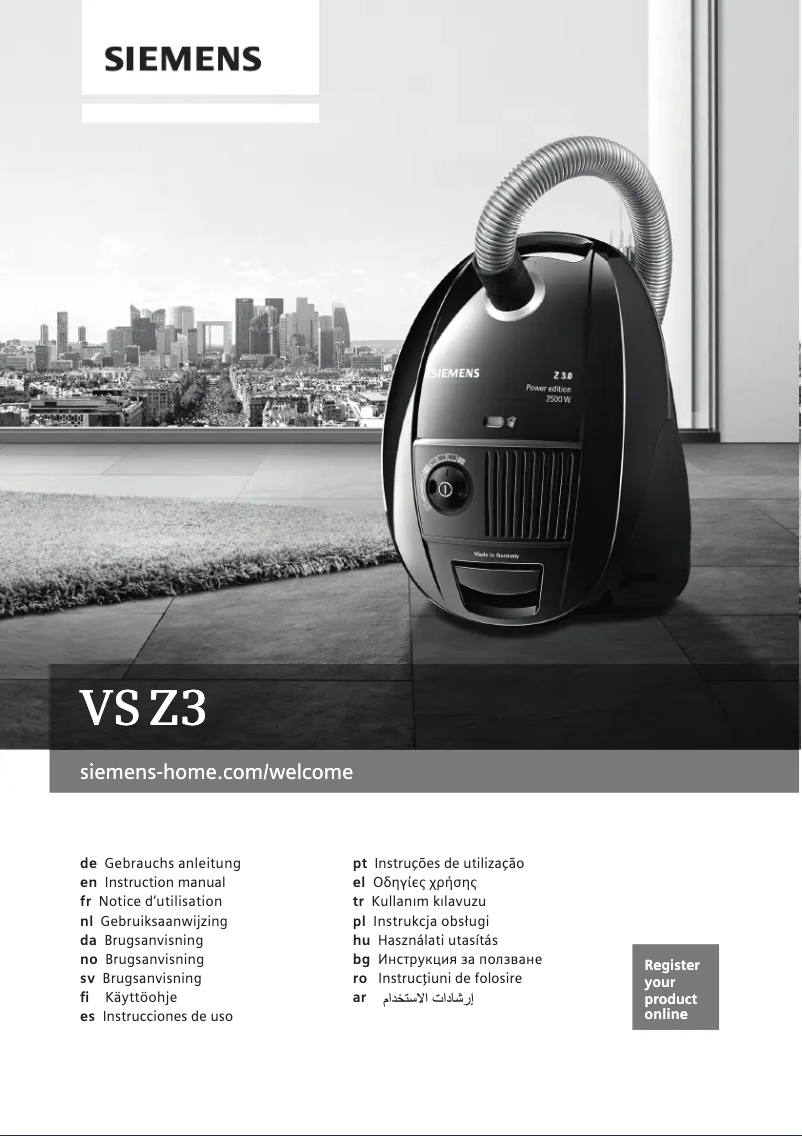 Page 1 de la notice Manuel utilisateur Siemens VSZ3A222