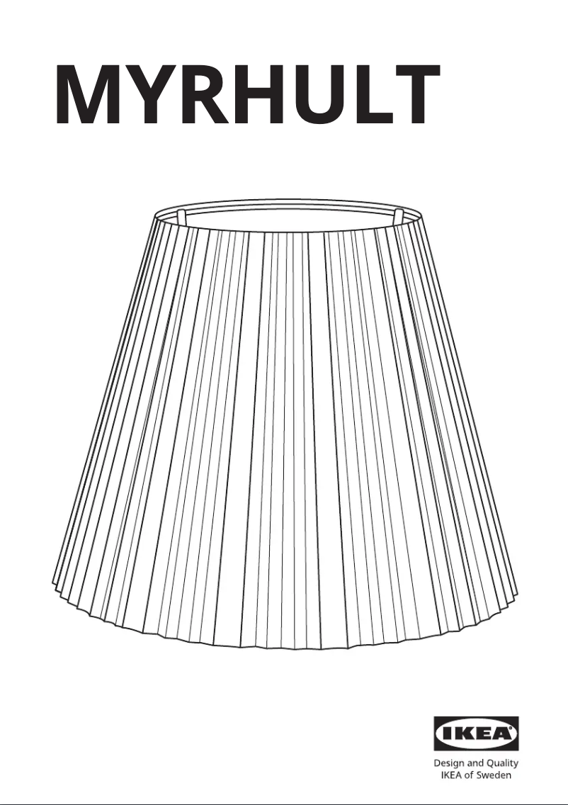 Image de la première page du manuel de l'appareil MYRHULT 604.054.51