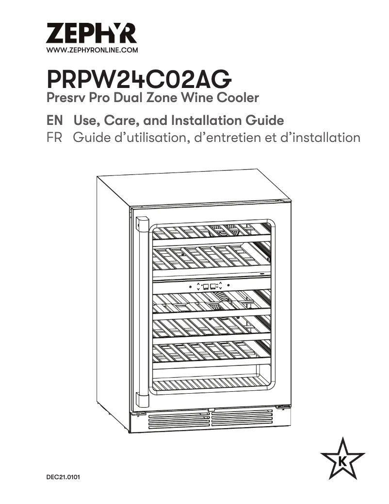 Página 1 del manual Manual de usuario Zephyr Presrv PRPW24C02AG