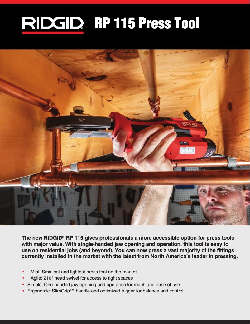 Page n°1 - Catalogue Ridgid RP 115