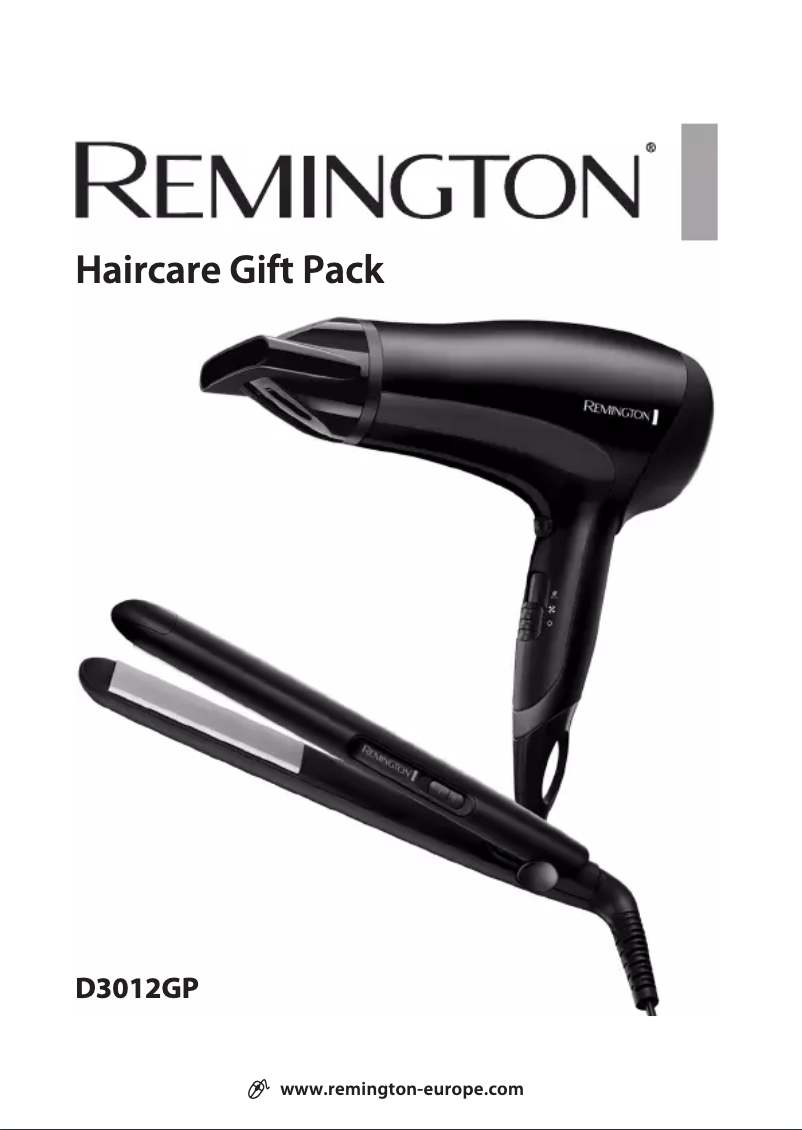 Page n°1 - Manuel utilisateur Remington Haircare Gift Pack D3012GP