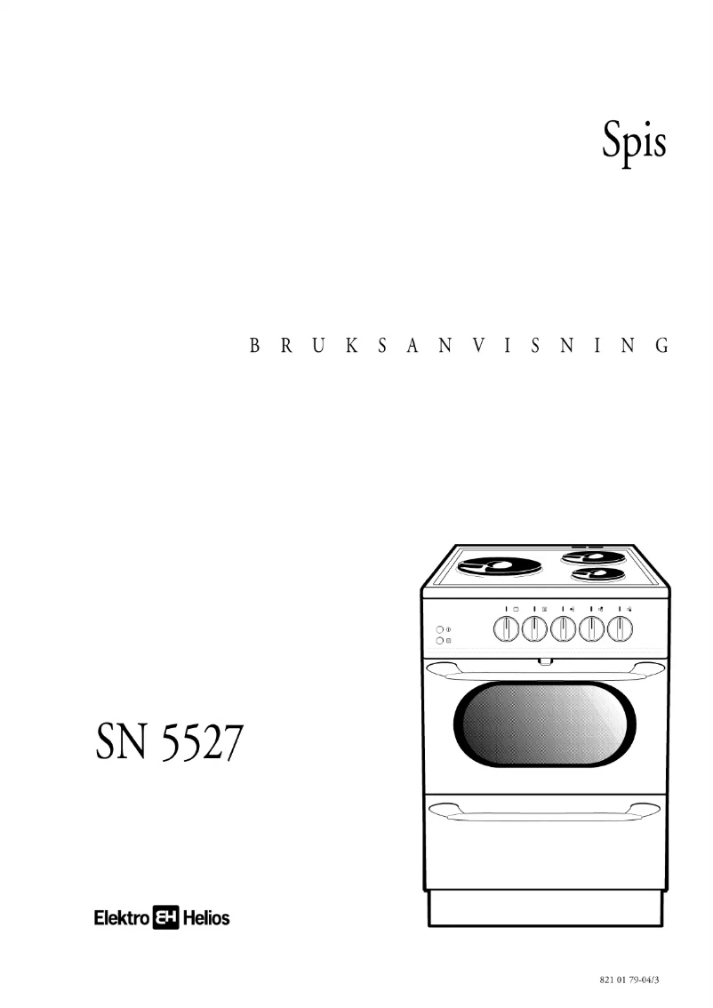 Page 1 de la notice Manuel utilisateur Elektro Helios SN5527