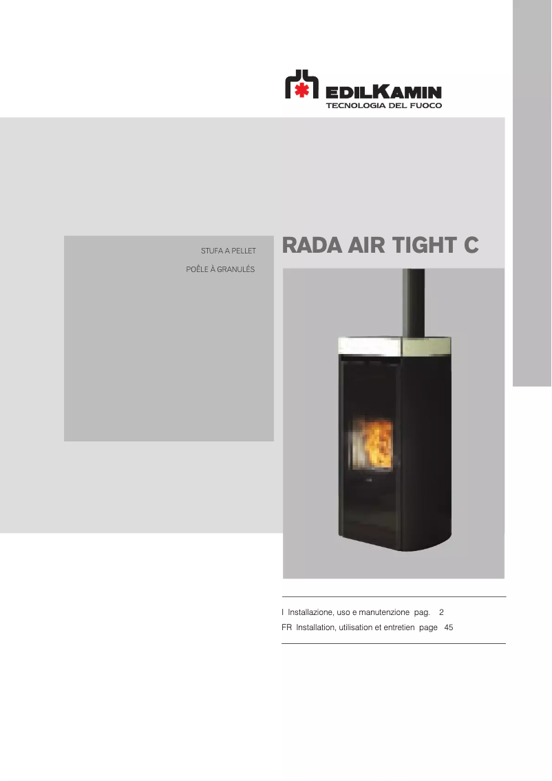 Page n°1 - Manuel utilisateur Edilkamin RADA Air Tight C