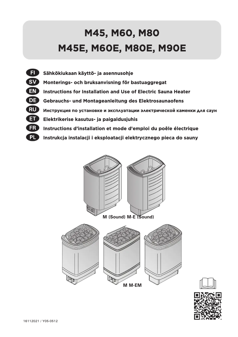 Página 1 del manual Manual de usuario Harvia Top Steel M90 HM900400X
