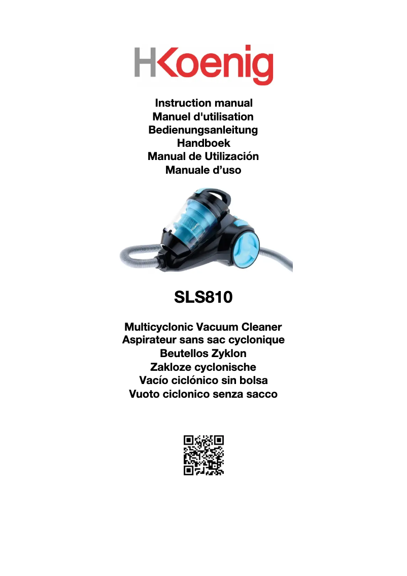 Page n°1 - Manuel utilisateur H.Koenig SLS810