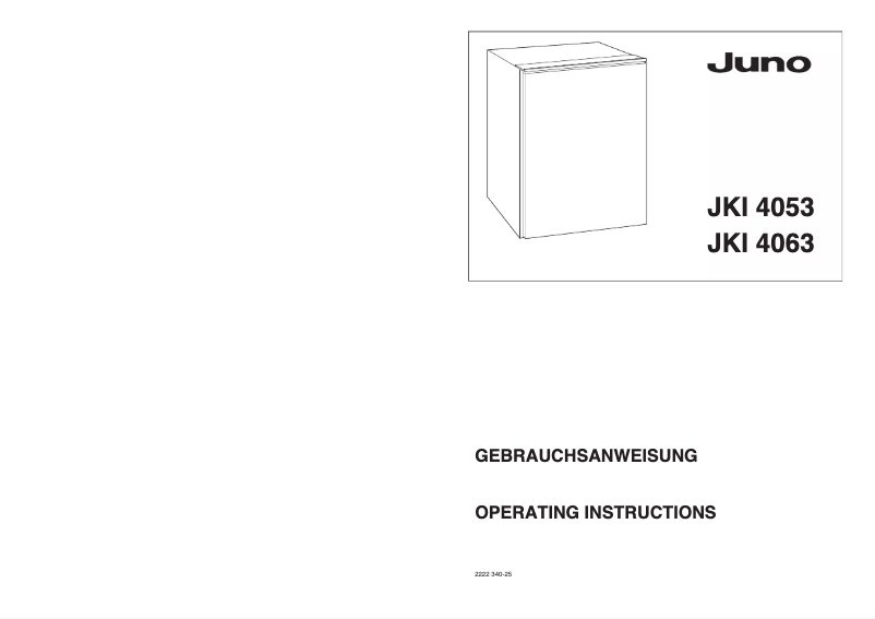 Page n°1 - Manuel utilisateur Juno JKI4063