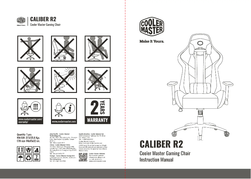 Page 1 of the manual User Manual Cooler Master Caliber R2