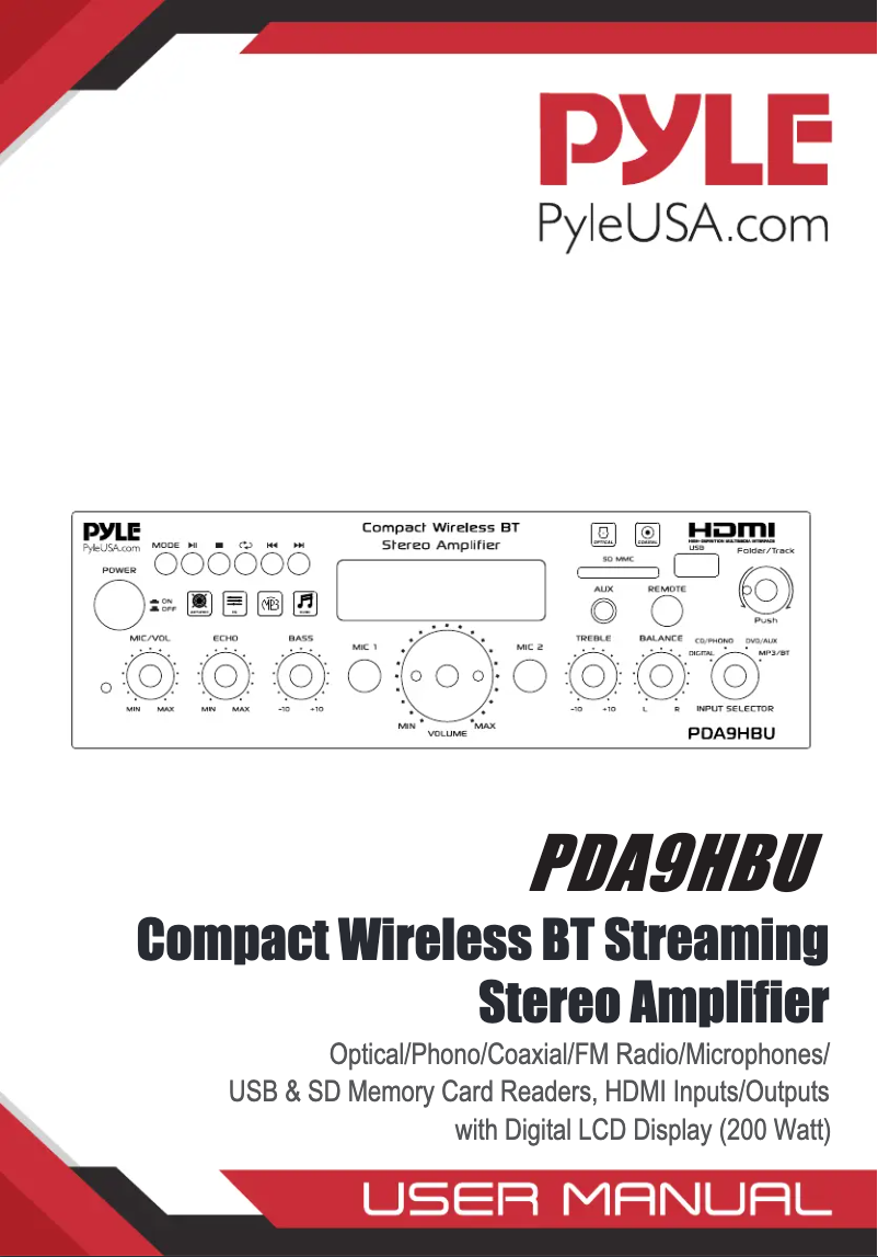 Image de la première page du manuel de l'appareil PDA9HBU