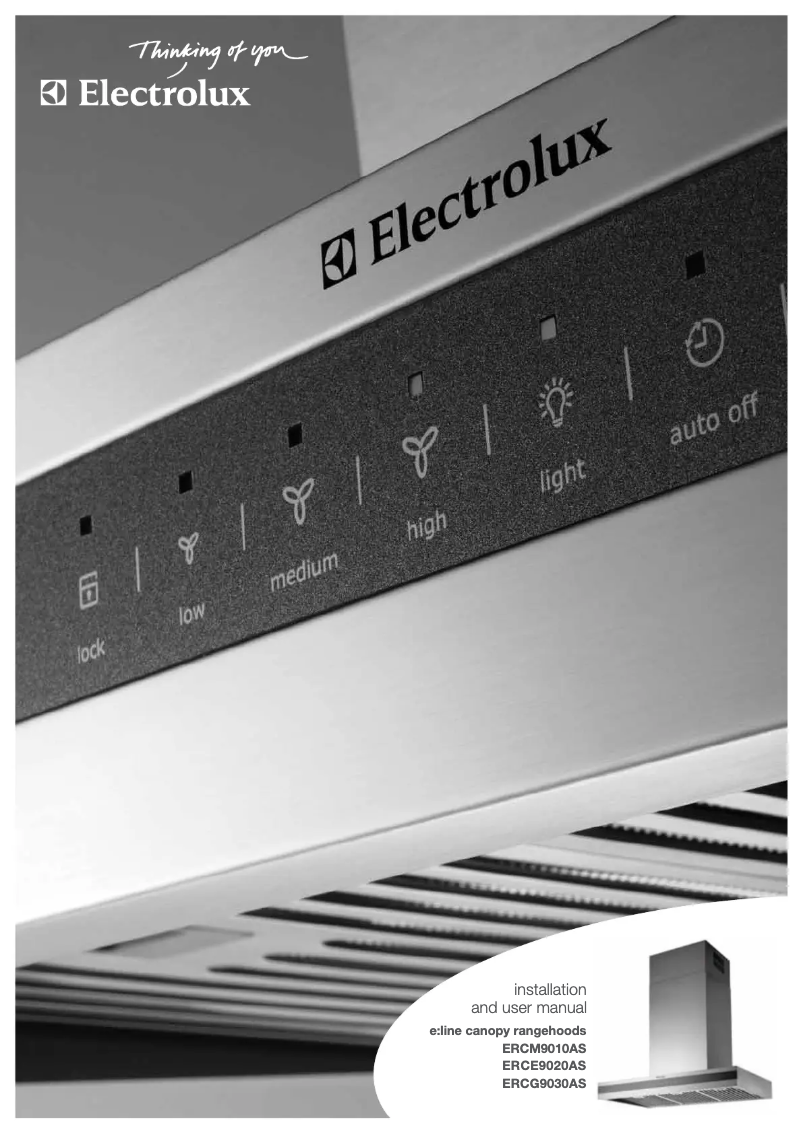 Page 1 de la notice Manuel utilisateur Electrolux ERCE9020AS