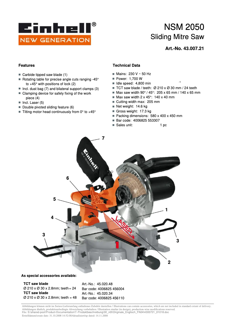 Image de la première page du manuel de l'appareil NSM 2050