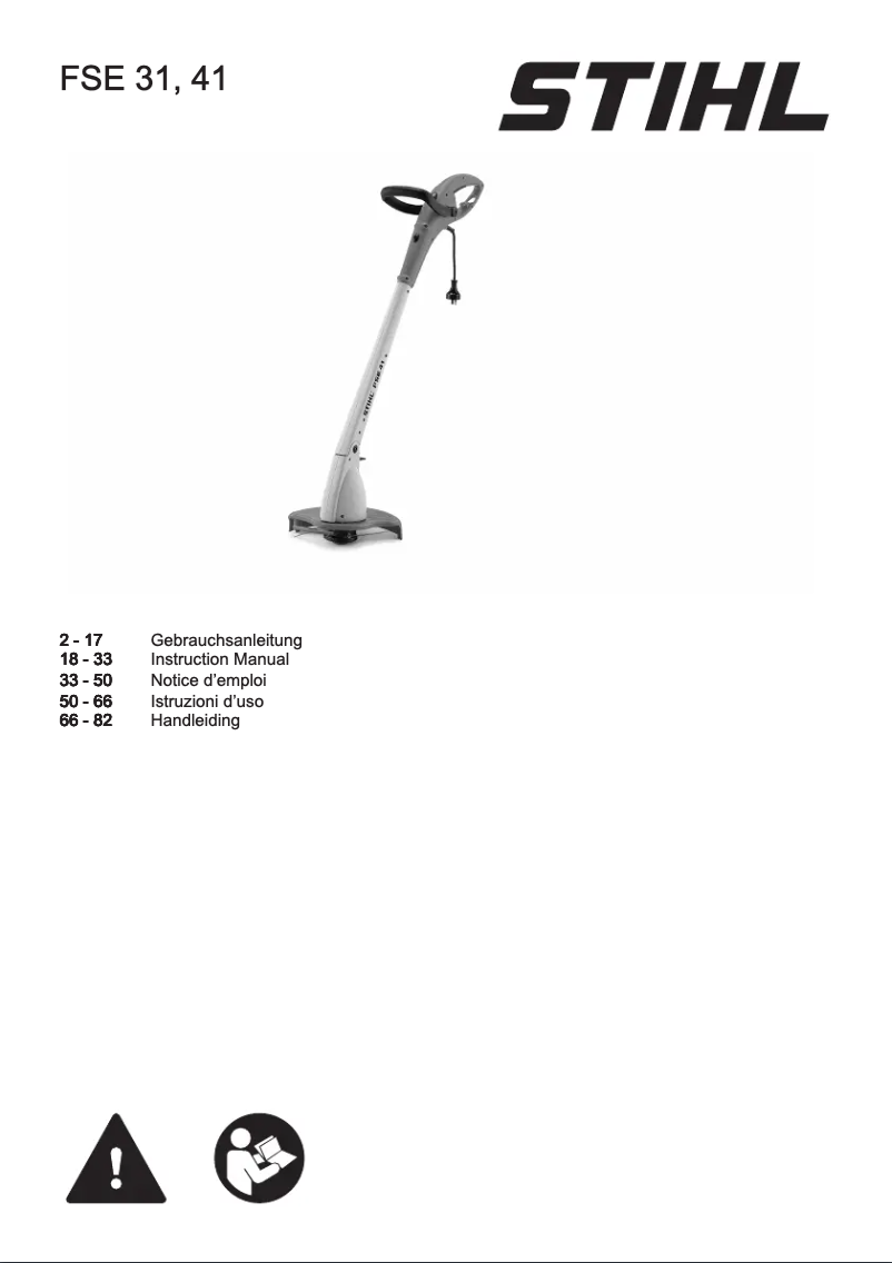 Page 1 de la notice Manuel utilisateur Stihl FSE 31