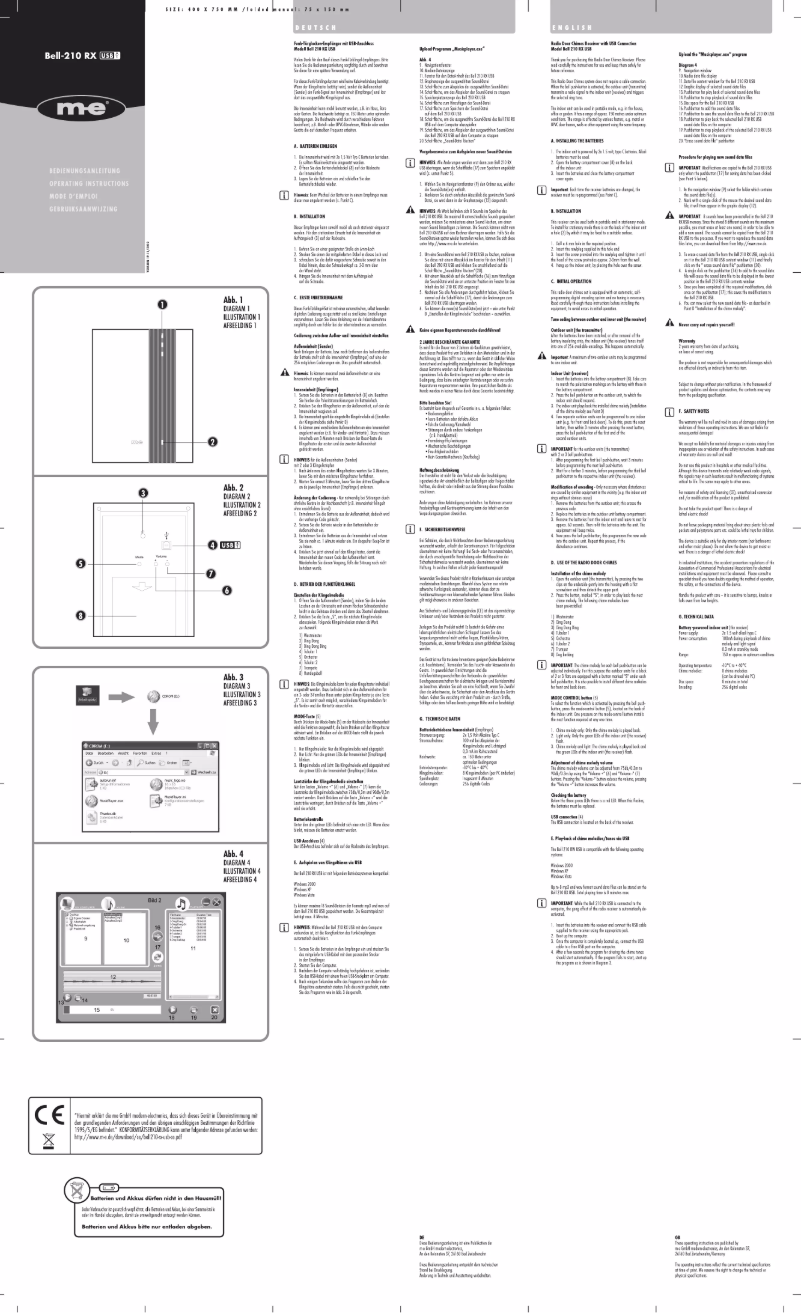 Page 1 de la notice Manuel utilisateur m-e Bell 210