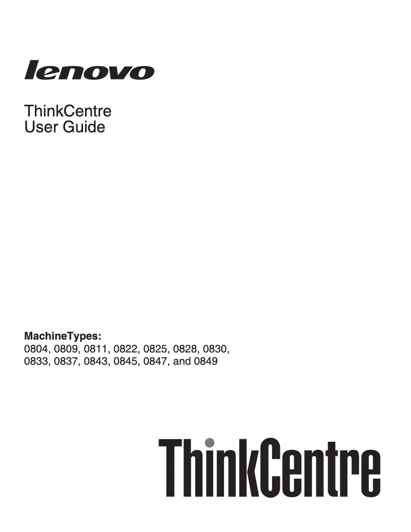 Page 1 de la notice Manuel utilisateur Lenovo ThinkCentre M70e