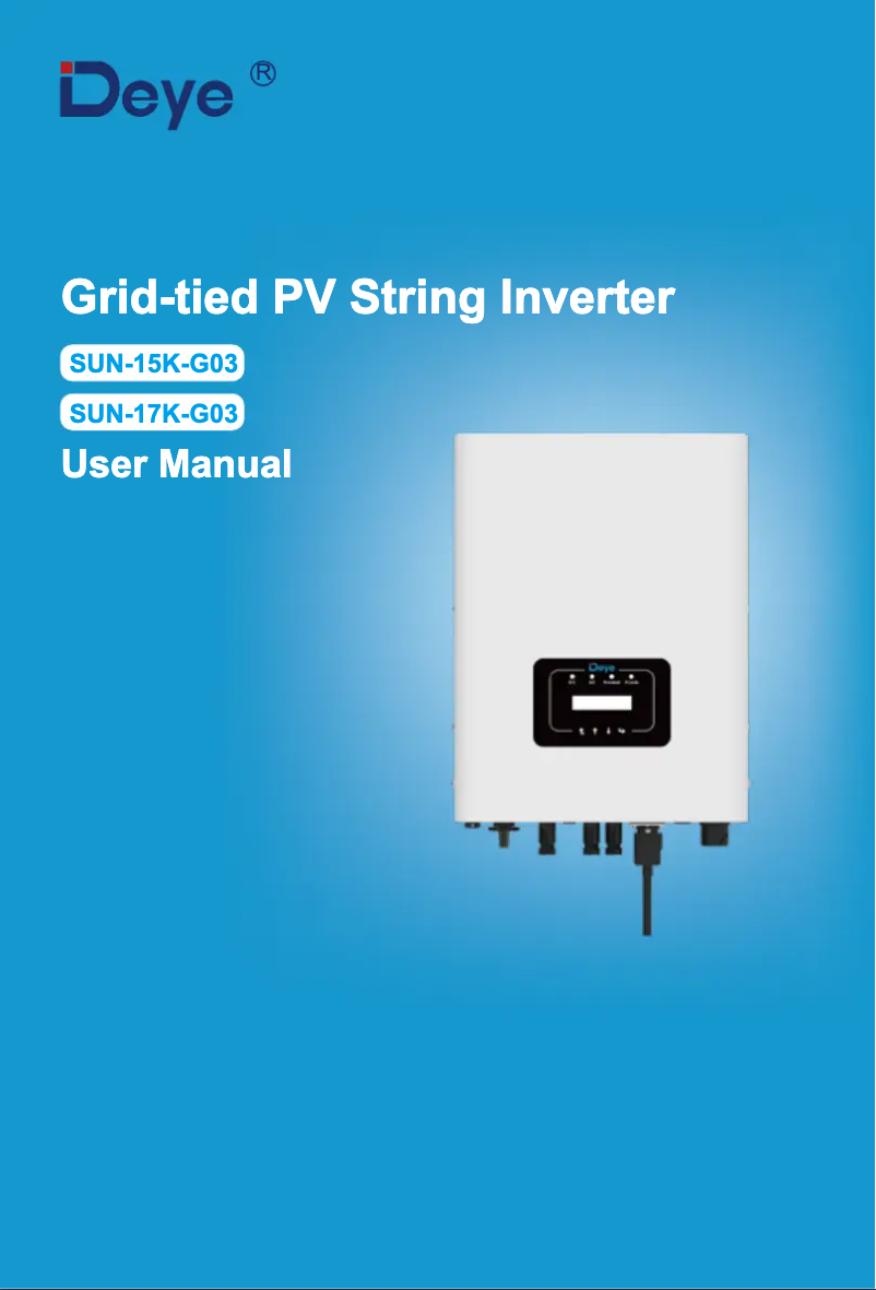 Page 1 de la notice Manuel utilisateur Deye SUN-5K-G03-P