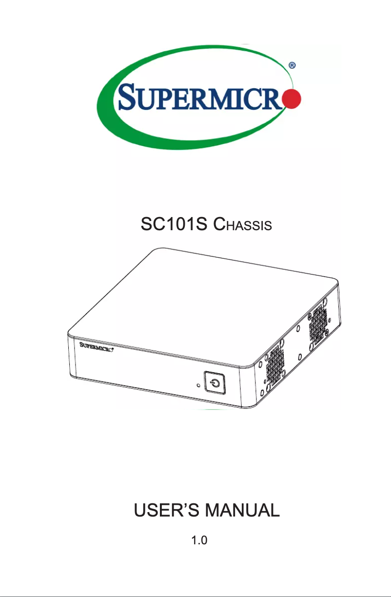 Page 1 de la notice Manuel utilisateur Supermicro SuperChassis SC101S