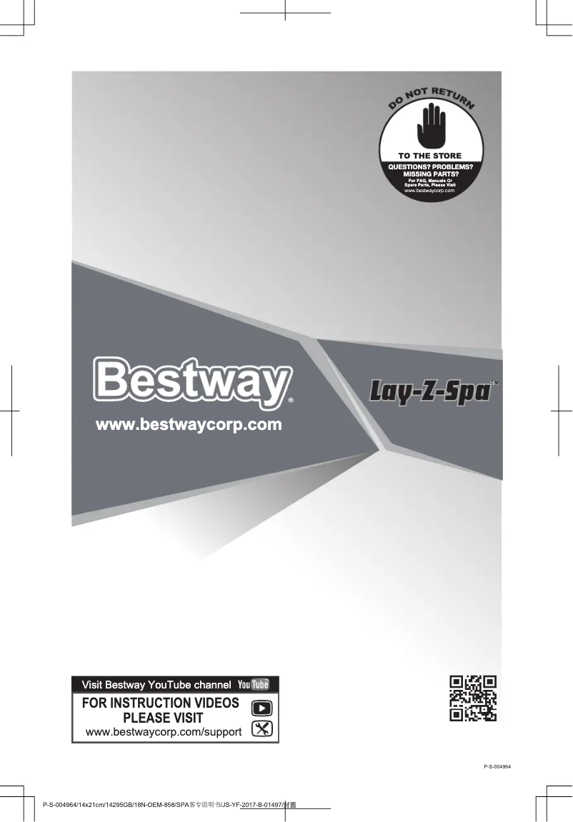 Page 1 de la notice Manuel utilisateur Bestway Lay-Z Spa New York BW14295