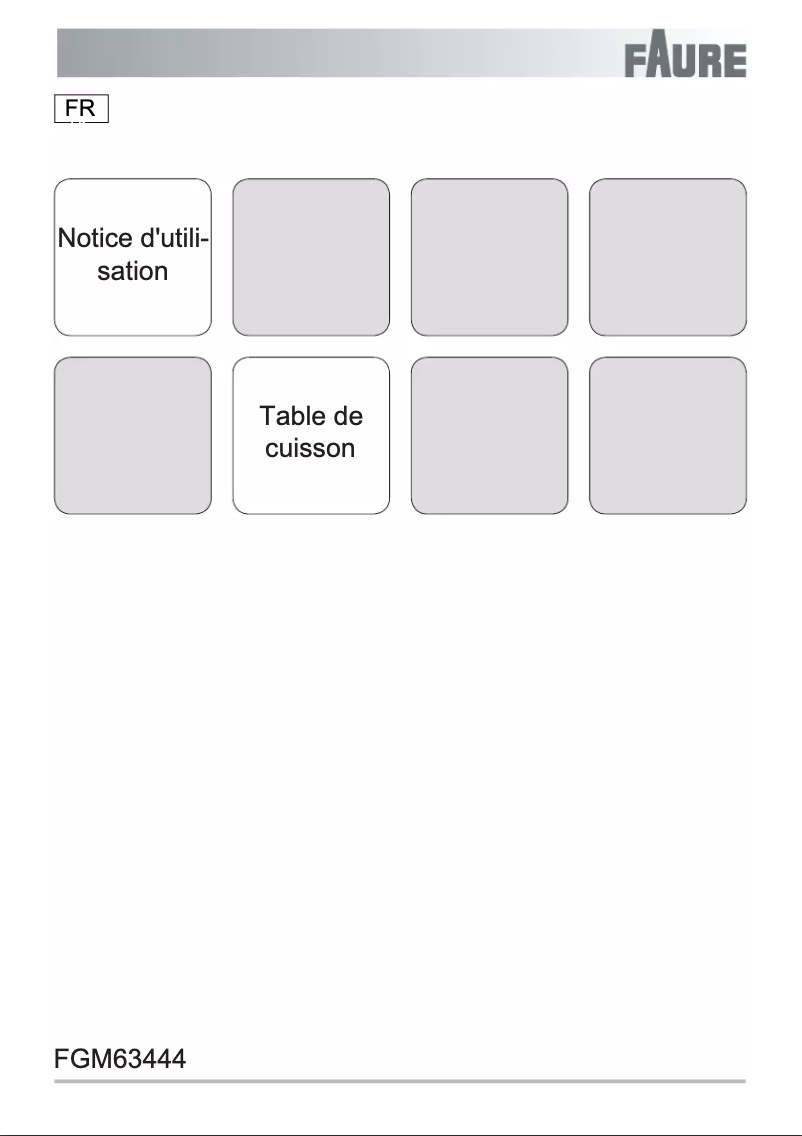 Page n°1 - Manuel utilisateur Faure FGM63444WA