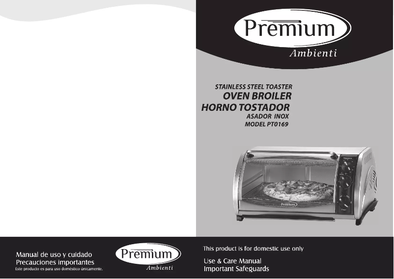 Page n°1 - Manuel utilisateur Premium PTO169