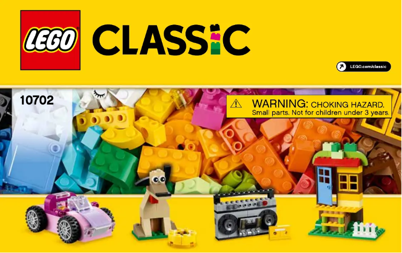 Page 1 de la notice Manuel utilisateur Lego Classic 10702