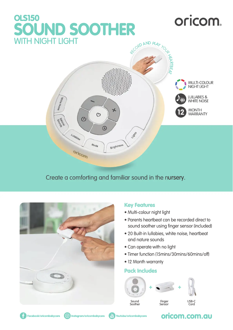 Imagen de la primera página del manual del dispositivo OLS150