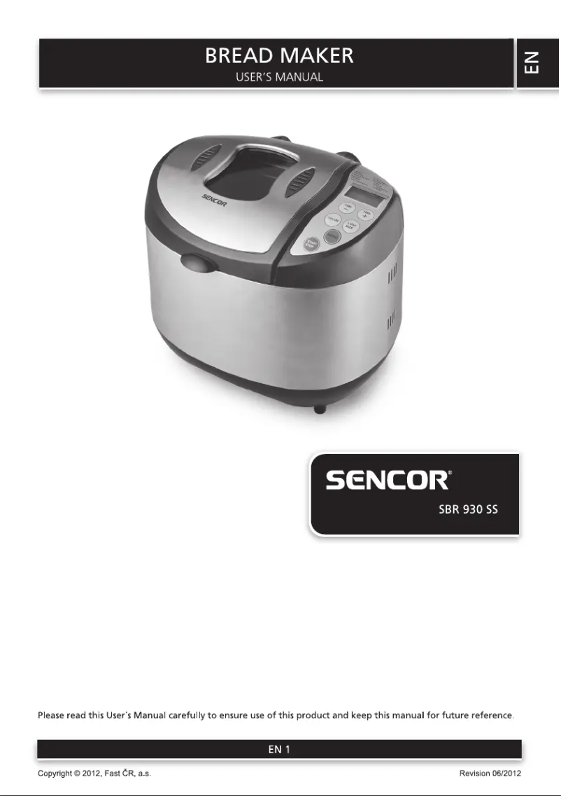 Page 1 de la notice Manuel utilisateur Sencor SBR 930SS
