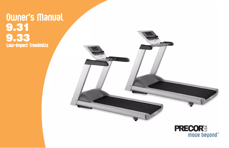 Page 1 de la notice Manuel utilisateur Precor 9.31