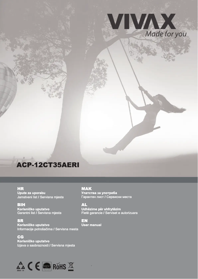 Page n°1 - Manuel utilisateur Vivax ACP-12CT35AERI