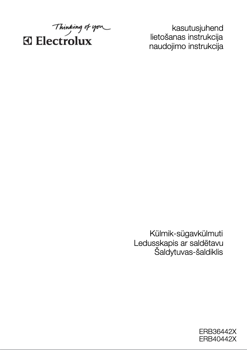 Image de la première page du manuel de l'appareil ERB 36442 X