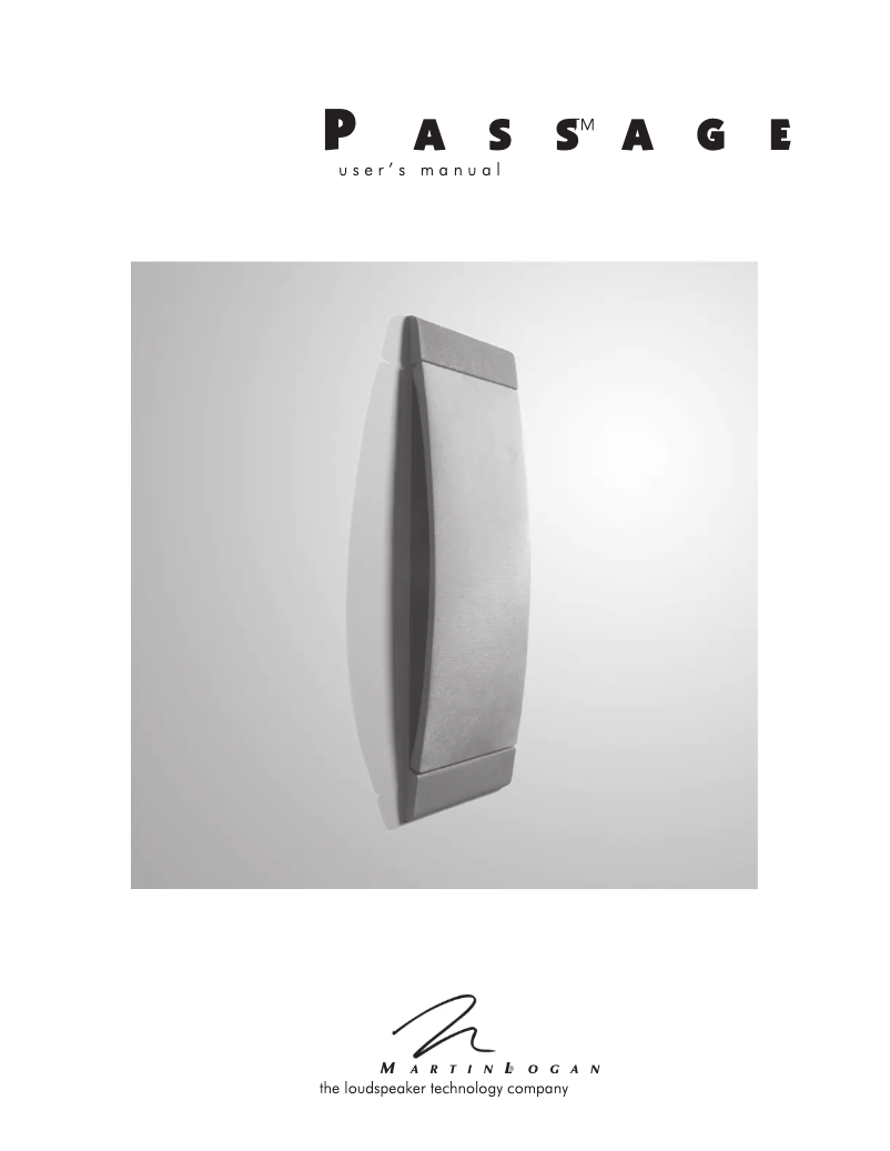 Image de la première page du manuel de l'appareil Passage
