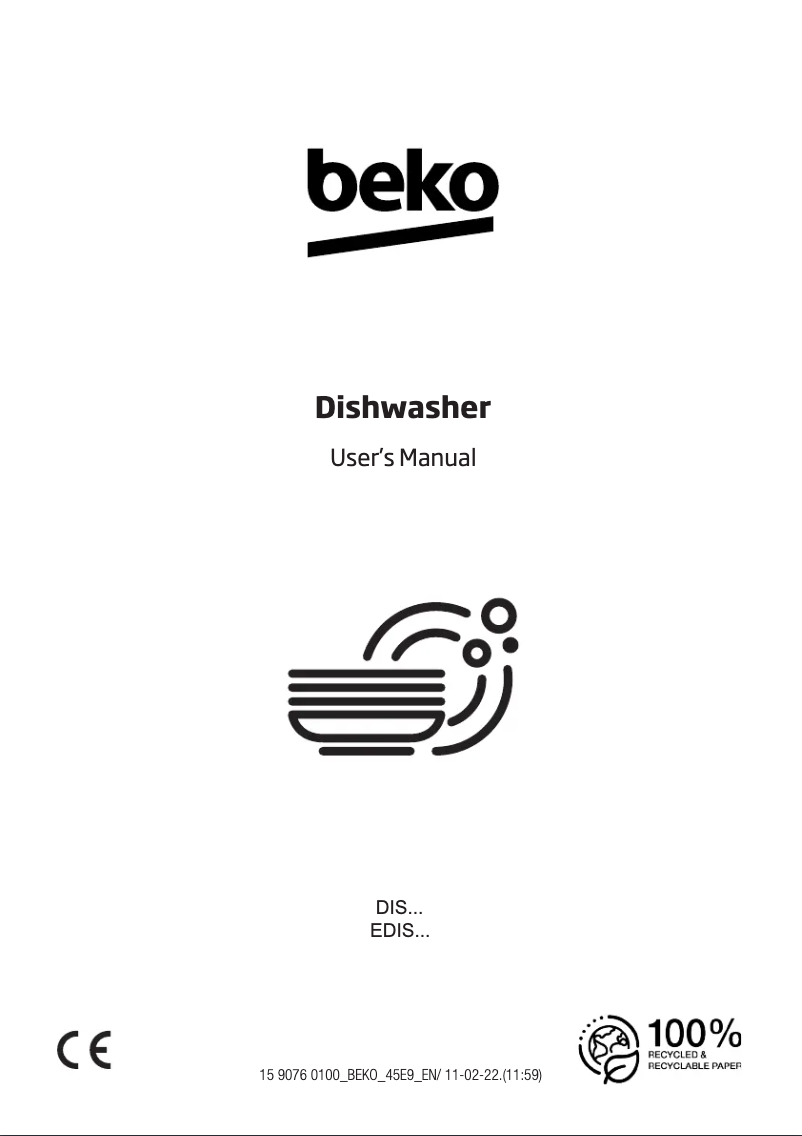 Page 1 de la notice Manuel utilisateur Beko DIS46120