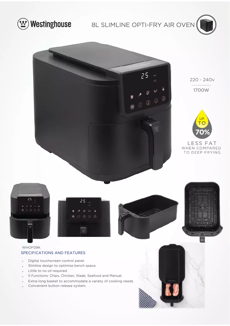 Page n°1 - Fiche technique Westinghouse WHOF09K