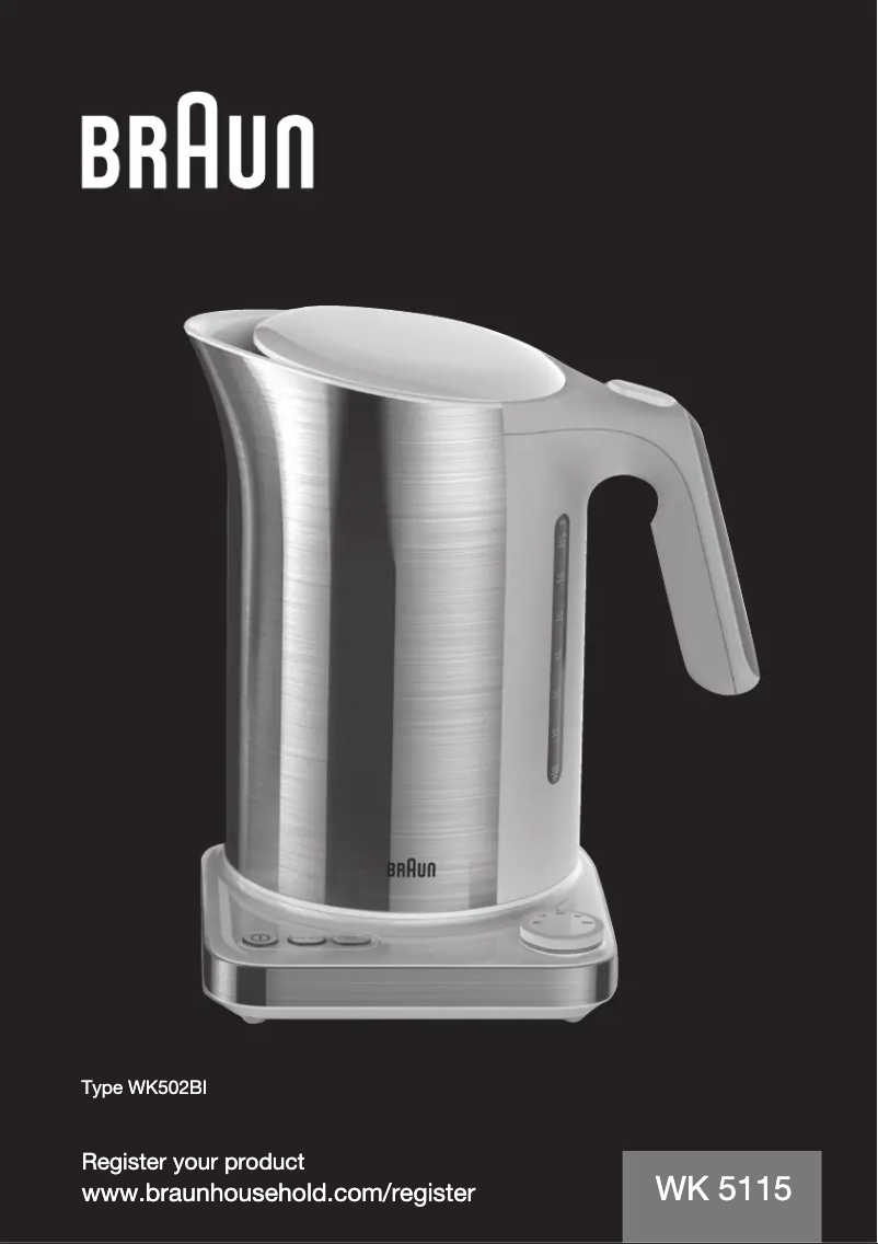 Page n°1 - Manuel utilisateur Braun WK 5115